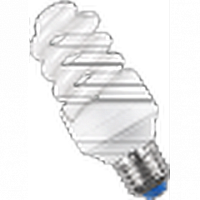 Лампа энергосберегающая КЛЛ спираль КЭЛP-FS Е27 15Вт 2700К -eco | код. LLEP25-27-015-2700-T3 |  IEK